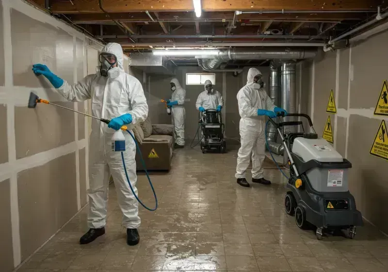 Basement Moisture Removal and Structural Drying process in Joshua Tree, CA